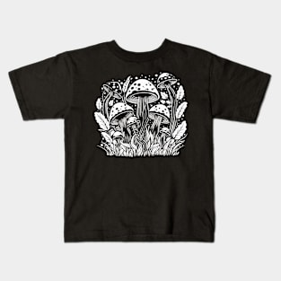 Magic Mushrooms White Kids T-Shirt